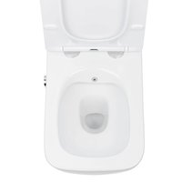Унитаз подвесной Roxen Cube Bidet One Rimless 6 в 1 StounFix Dual Fresh 649838 (чёрное стекло)