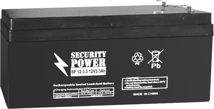 

Аккумулятор для ИБП Security Power SP 12-3.3 F1 (12В/3.3 А·ч)