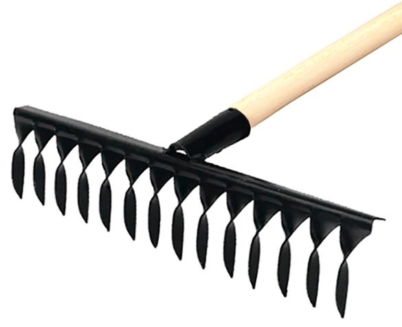 

Грабли зубчатые ЧистоОпт витые металлические 14 зубьев