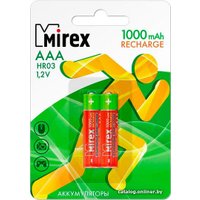 Аккумулятор Mirex AAA 1000mAh 2 шт HR03-10-E2