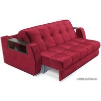 Диван Мебель-АРС Аккордеон Барон №3 (бархат, красный Star Velvet 3 Dark Red)