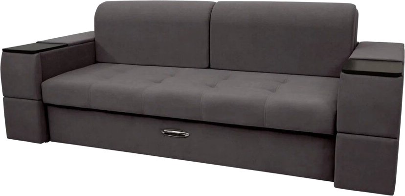 

Диван Сириус Лидер-13 ППУ 225x110 (Eva 24 велюр темно-серый)