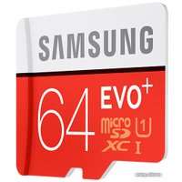 Карта памяти Samsung EVO+ microSDXC 64GB + адаптер (MB-MC64DA)