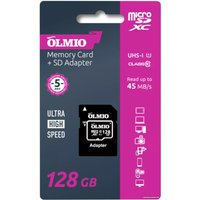 Карта памяти Olmio microSDXC 128GB V30 UHS-I Class 3 (U3)