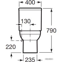 Унитаз напольный Roca Dama Senso [342517000 + 341517000 + 801512004] с пневмокрышкой