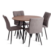 Стул TetChair Bari LT флок (серый/черный)