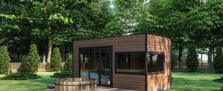 Русская баня Модуль Хаус Каркасная модульная Loft 15