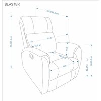 Реклайнер Halmar Blaster (серый)