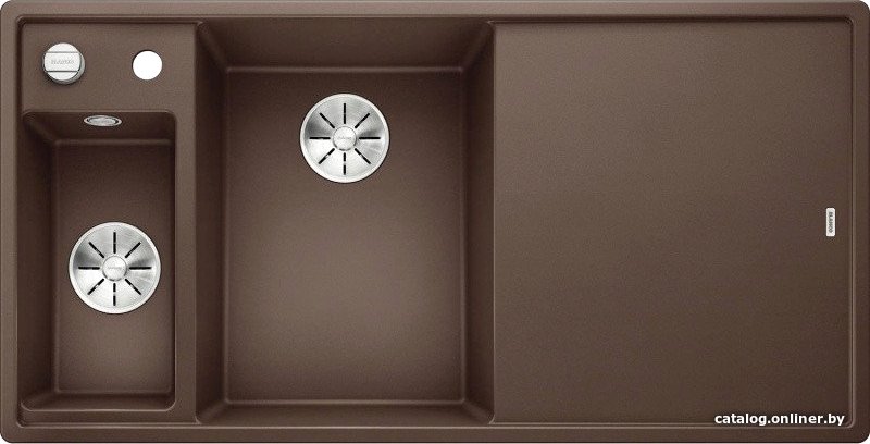 Кухонная мойка Blanco Axia III 6 S (разделочная доска из стекла, кофе) 524662