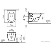 Унитаз подвесной Vitra S50 (5318B003-0075)