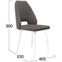 Стул Трия Капри конус Т2 исп.2 (белый муар/велюр серо-коричневый)