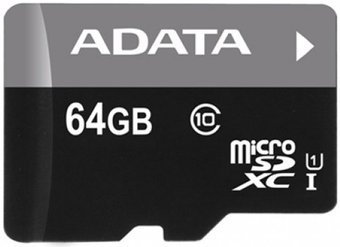 ADATA Premier microSDXC UHS-I U1 (10 Class) 64 Gb (AUSDH64GUICL10-RA1)