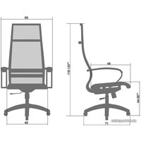 Офисное кресло Metta SK-1-BK Комплект 7, Pl тр/сечен (резиновые ролики, черный)