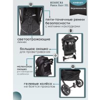 Коляска прогулочная «книга» Panda Baby XXL (черный)