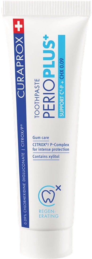 

Зубная паста Curaprox Perio Plus Support, с содержанием хлоргексидина 0,09% 75 мл
