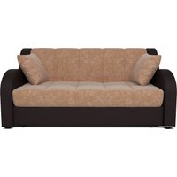 Диван Мебель-АРС Аккордеон Барон (микровелюр/экокожа, кордрой бежевый/коричневый)