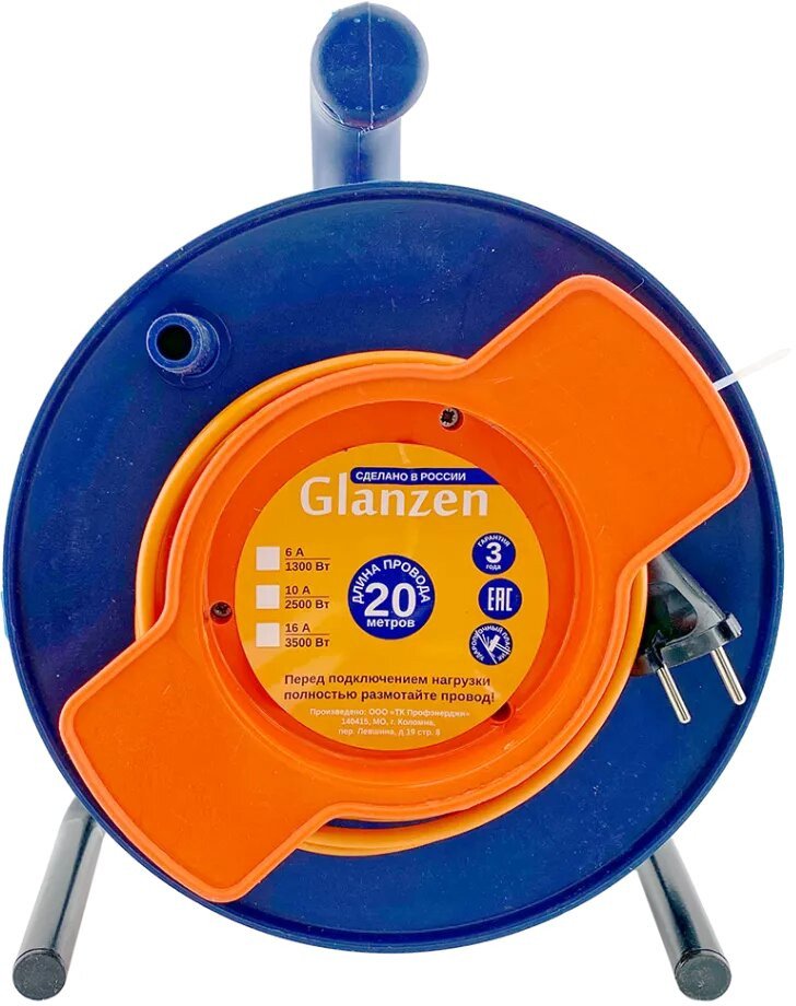 

Удлинитель на катушке Glanzen EC-20-001