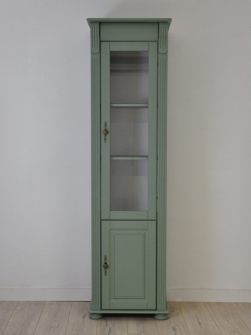 

Шкаф-витрина Диприз Susanna 1дв.ст + 1дв Д.30027.1 (сосна/pantone 5497)