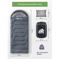 Спальный мешок RSP Outdoors Sleep 450 R RipStop 2024 (серый, 220x75см, молния справа)