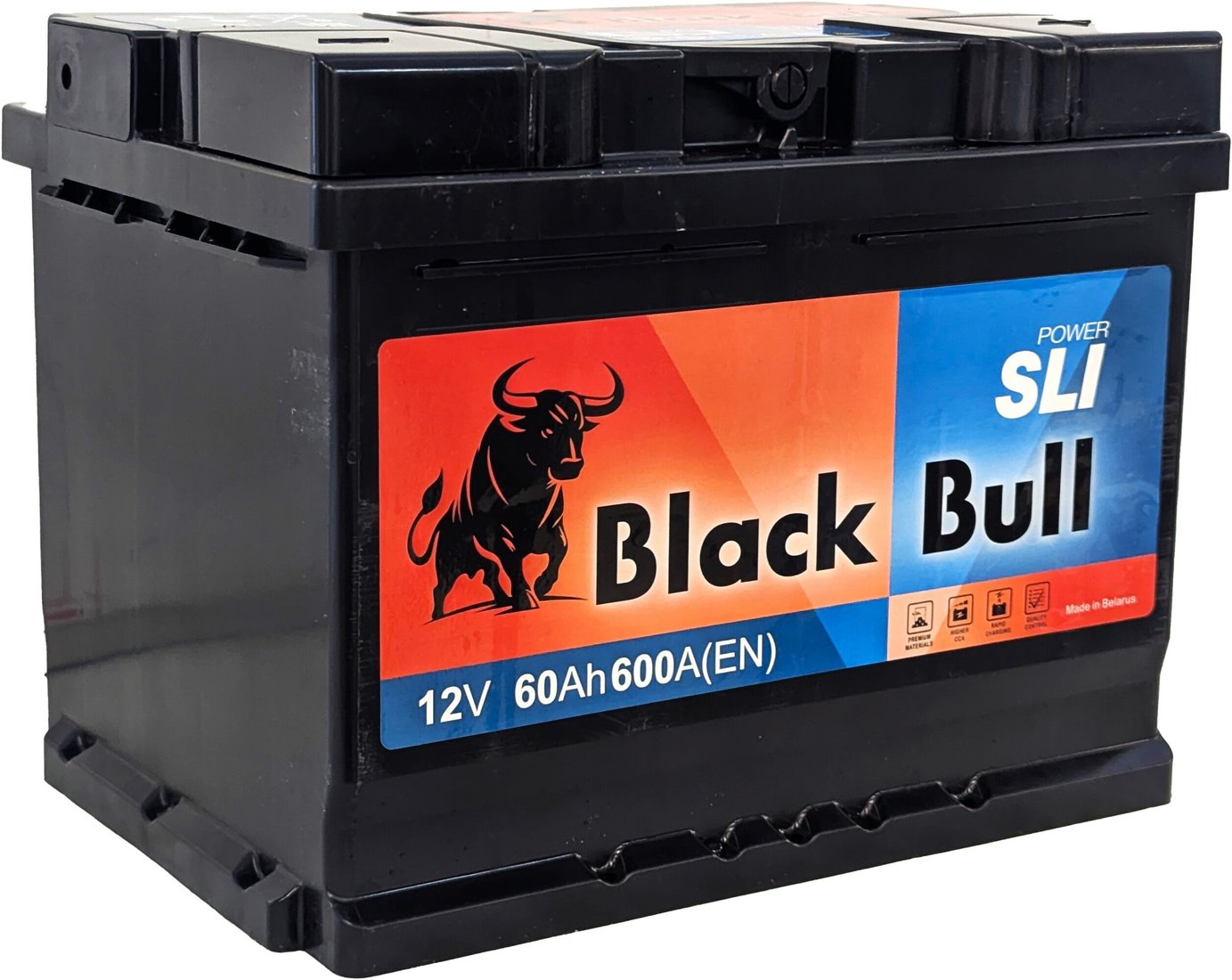 

Автомобильный аккумулятор Black Bull SLI R+ (60 А·ч)
