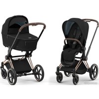 Универсальная коляска Cybex Priam IV (2 в 1, onyx black/rose gold frame)