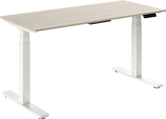WellDesk с электроприводом двухмоторный 18мм (ясень шимо, белый)