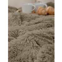 Плед Buenas Noches Длинный ворс Искусственный мех 220x240 94382 (бежевый)