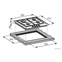 Варочная панель Weissgauff HGG 640 BG Nano Glass