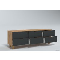 Комод Миркомодоф Майн 9 (дуб крафт золотистый/антрацит)