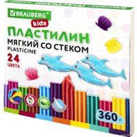 Пластилин восковой BRAUBERG Kids 106498 (24 цв)