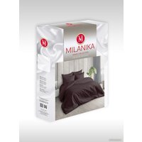 Евро комплект постельного белья Milanika Шоколад Евро (поплин г/к)