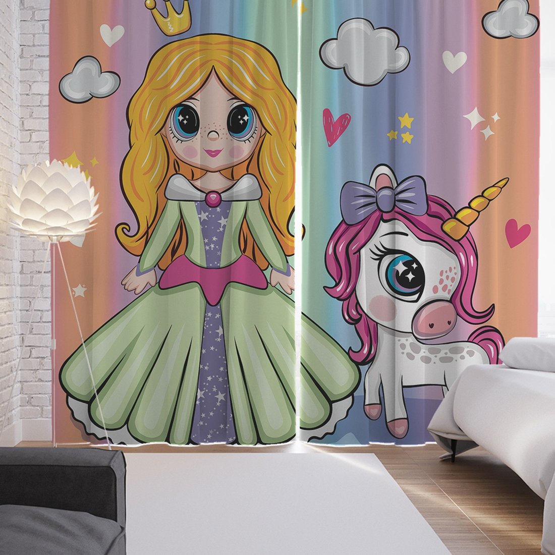 

Комплект штор JoyArty Принцесса и единорог p_59943 (145x265)