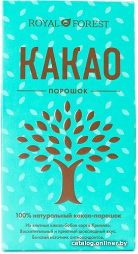 Какао растворимое Royal Forest в коробке 200 г (голубой)