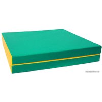 Cпортивный мат КМС №8 складной 200x100x10 (зеленый/желтый)