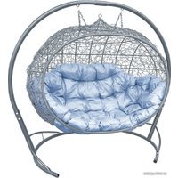 Подвесной диван M-Group Улей 11210309 (серый ротанг/серая подушка)