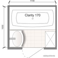 Ванна Domani-Spa Clarity 170x75