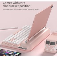 Клавиатура Ajazz AF84 (белый/розовый)