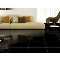 Керамогранит (плитка грес) Keravit Plain Black 600x600