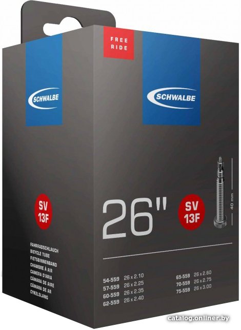 Велокамера Schwalbe SV13F 54/75-559 26x2.1-3.0 [10425793]