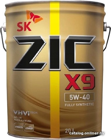 Моторное масло ZIC X9 5W-40 20л
