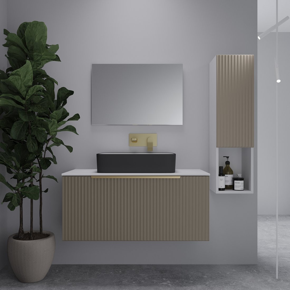 

ЗОВ Тумба под умывальник Дублин 100 DU100LWMFC (флавио кашемир)