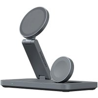 Беспроводное зарядное Magssory Yoga 3 в 1 Charging Station для Samsung Qi2 WCH017m (темно-серый)
