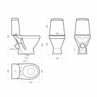 Унитаз напольный Sanita Лада WC.CC/Lada/1-P/WHT.G/S1 в Витебске