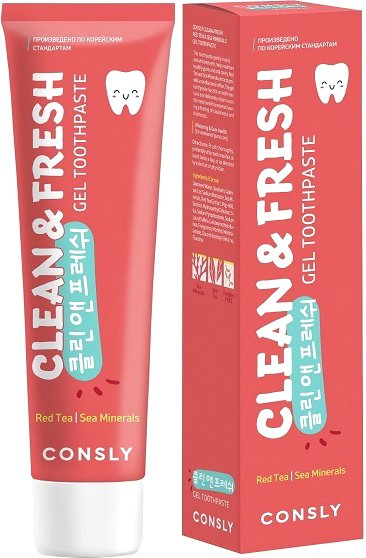 

Зубная паста Consly Clean&Fresh С экстрактом красного чая и морскими минералами (105 г)