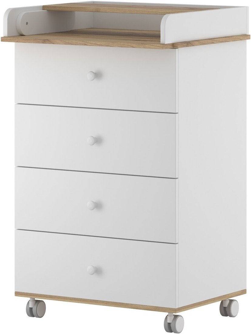 Детский комод Incanto Nova 600/4 (белый/дуб)