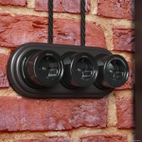 Кабель силовой Werker Ретро 3х2,5 20 м (витой черный, под заказ)_x000D_