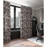 Штора Legrand Мегаполис 1.5x2.8 58120643 (черный/бежевый)