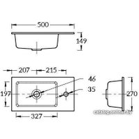 Умывальник Kerama Marazzi Lato 50 LA.wb.50