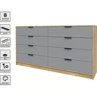 Комод Интерлиния Концепт КТ-К197 (серебро/дуб золотой)