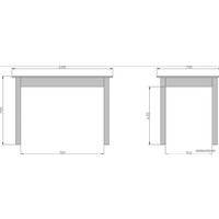 Кухонный стол Мебель-класс Бахус (серый)